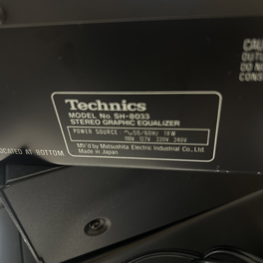 Technics SH-8033 Real Time Spectrum Graphic Stereo Equalizer used