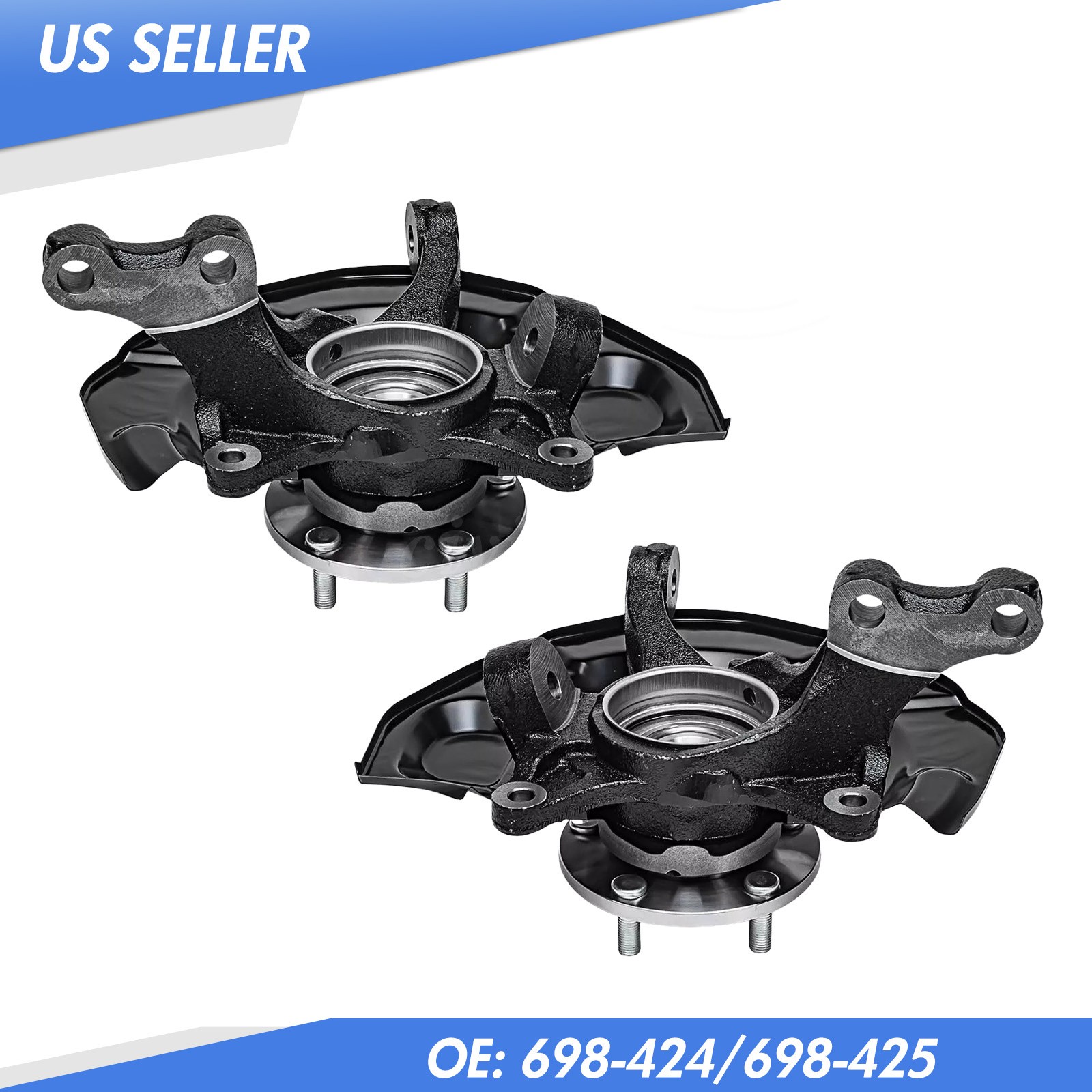 2x Front Wheel Hub Bearing Steering Knuckle Assembly for Toyota Sienna 2004-2010