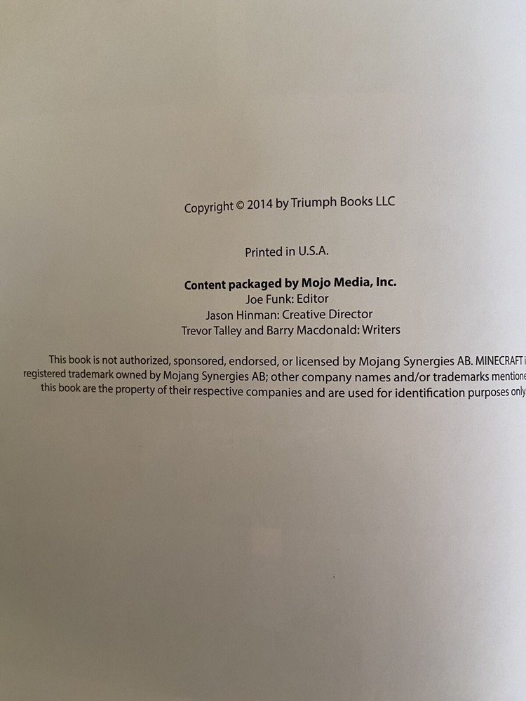 Everything Minecraft The Unofficial Guide, 1994, VG Condition