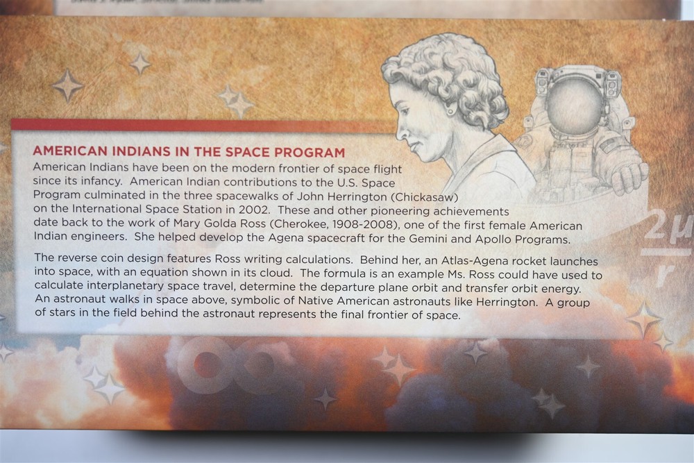 2019 Native American $1 Enhanced Coin & Currency Set Space Program