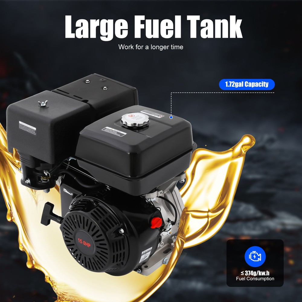 15HP 4-Stroke Gasline Powered Engine Multi-Use OHV Single Cylinder Engine Motor