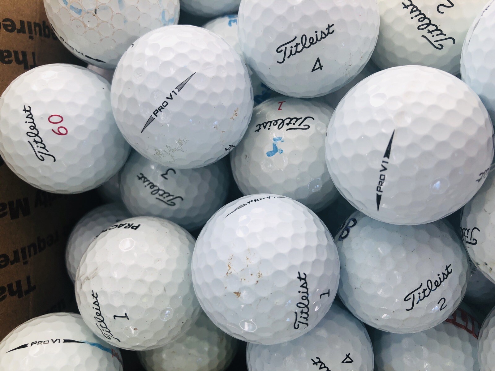 50 Titleist Pro V1 / V1X 3A Used Balls Golf Balls AAA