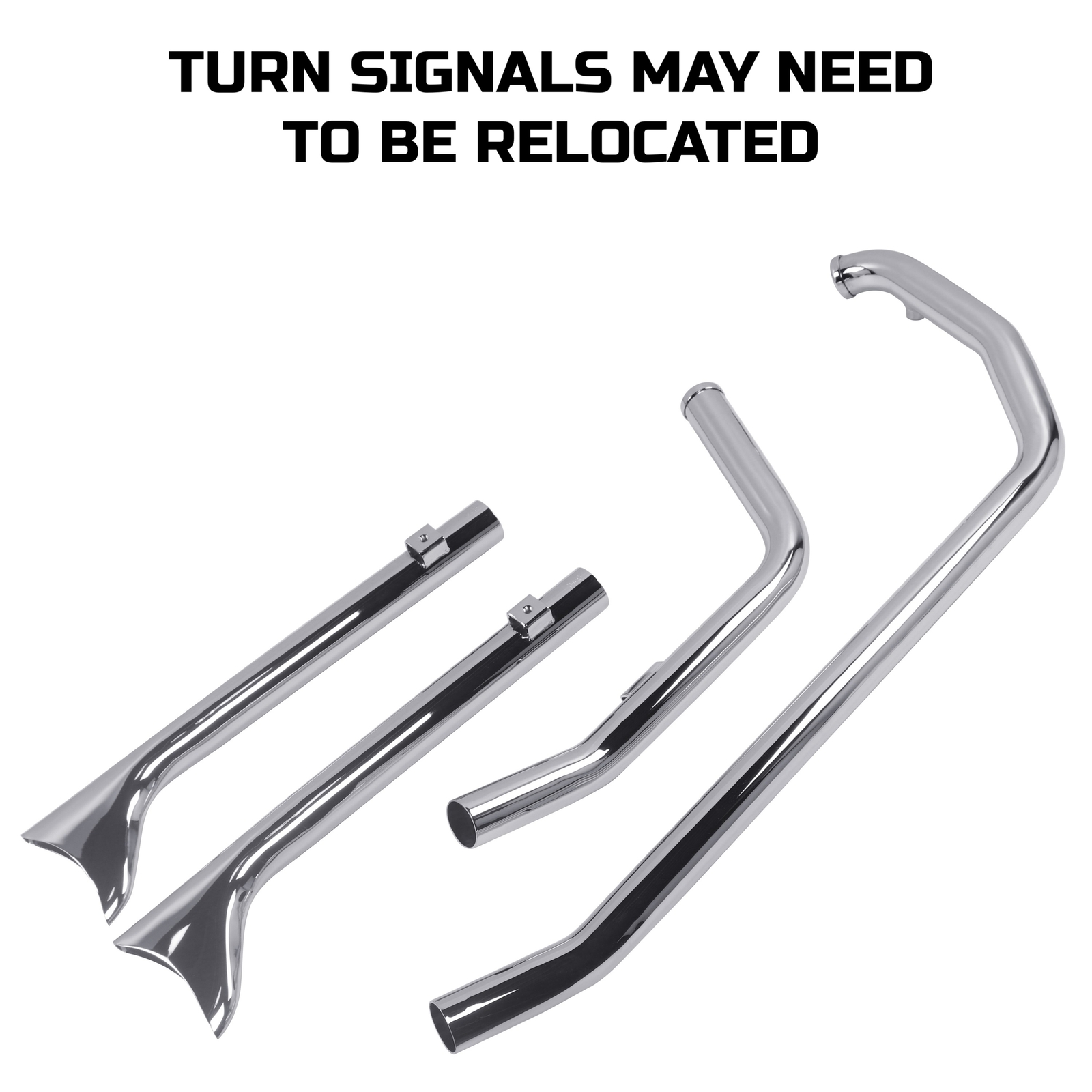 Fishtail Upsweeps for 86-17 Narrow Tire Harley Softail Exhaust Pipes Upgrading