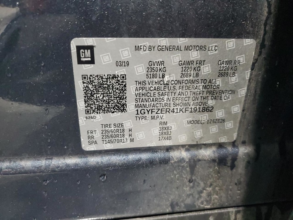 2019 Cadillac XT4 Radio Control Panel Screen Display Used No Anti-Theft Code