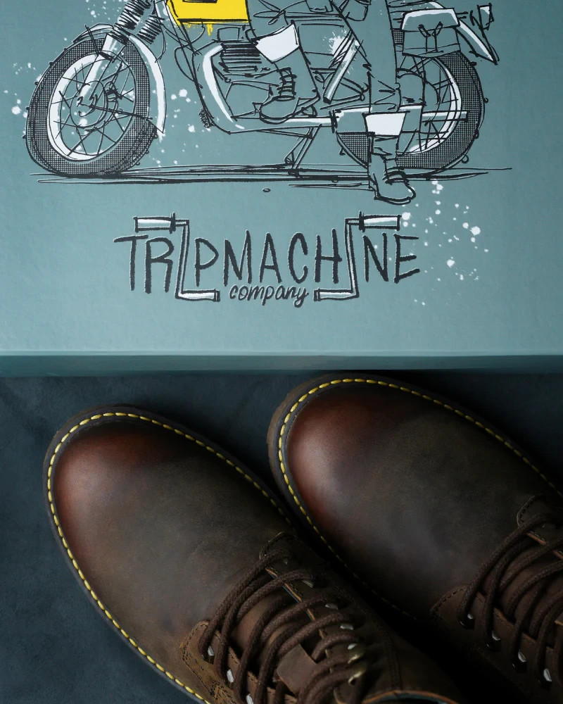 Trip Machine Boots Derby BTRW45 Rusty Wrangler Size 45