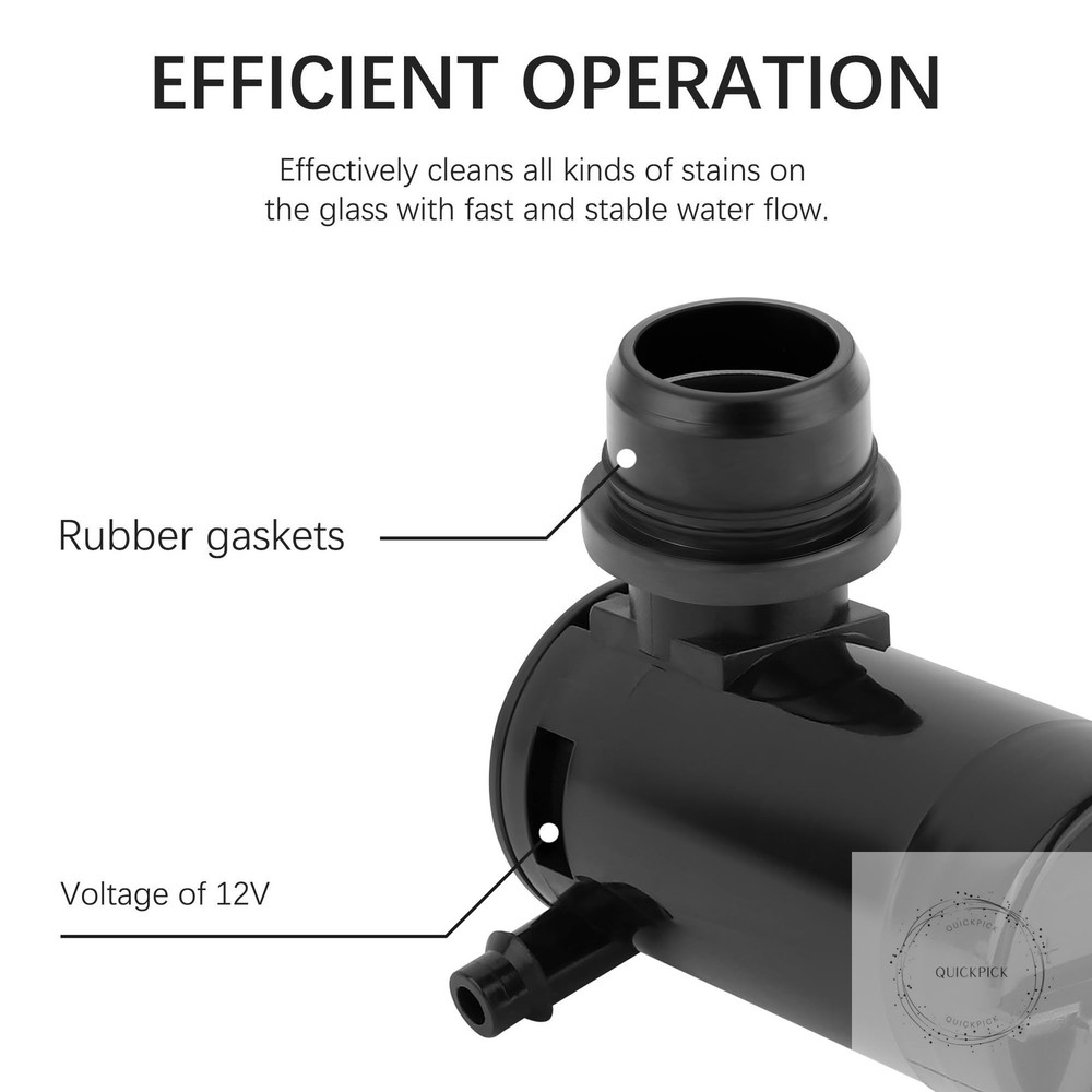 Windshield Washer Pump with Rubber Grommet,Windshield Washer Fluid Pump Replacem