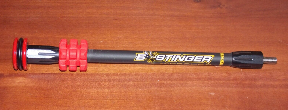 Bee Stinger MicroHex 10" Stabilizer in Matte Black w/Red - B Stinger