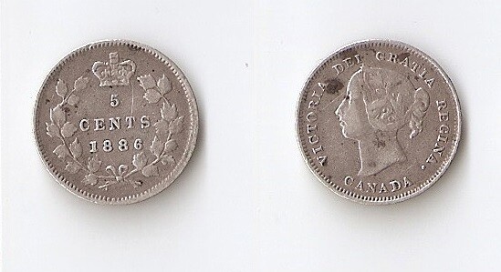 Canada 5 cents 1886 small 6