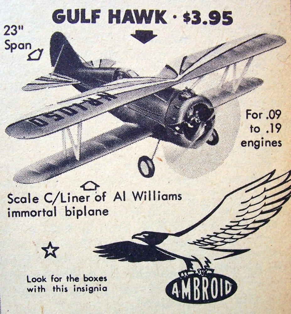 Ambroid GULFHAWK F3F PLAN + CONSTRUCTION ARTICLE & PATTERNS UC Model Airplane