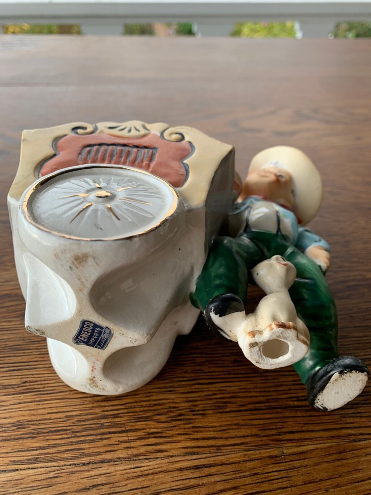 1950s Enesco Organ Grinder & Monkey Planter