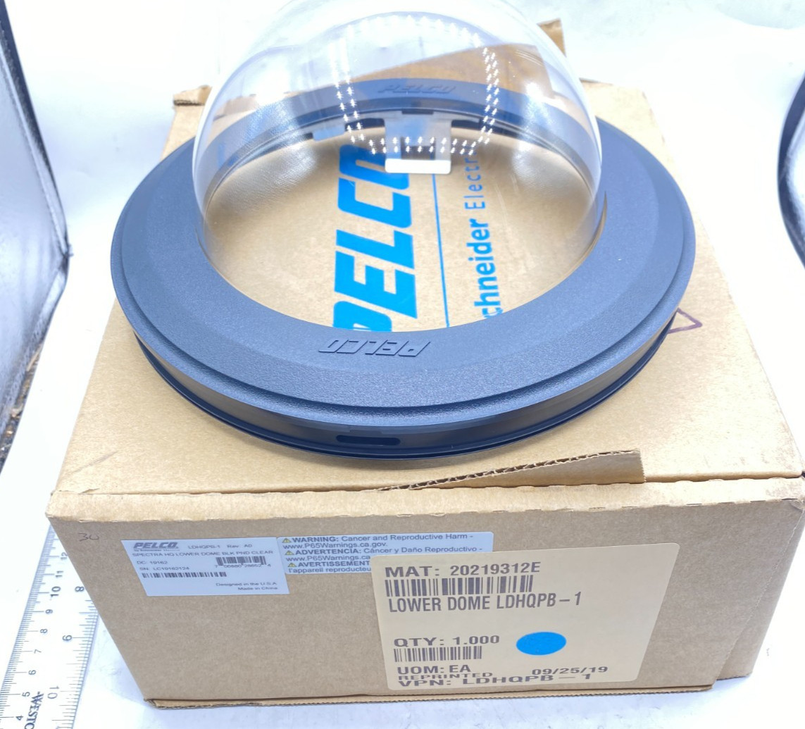 Pelco Spectra HQ Lower Dome Black, Clear LDHQPB-1 New