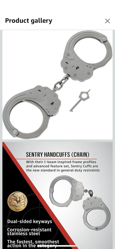 New ASP Sentry Handcuffs 56100