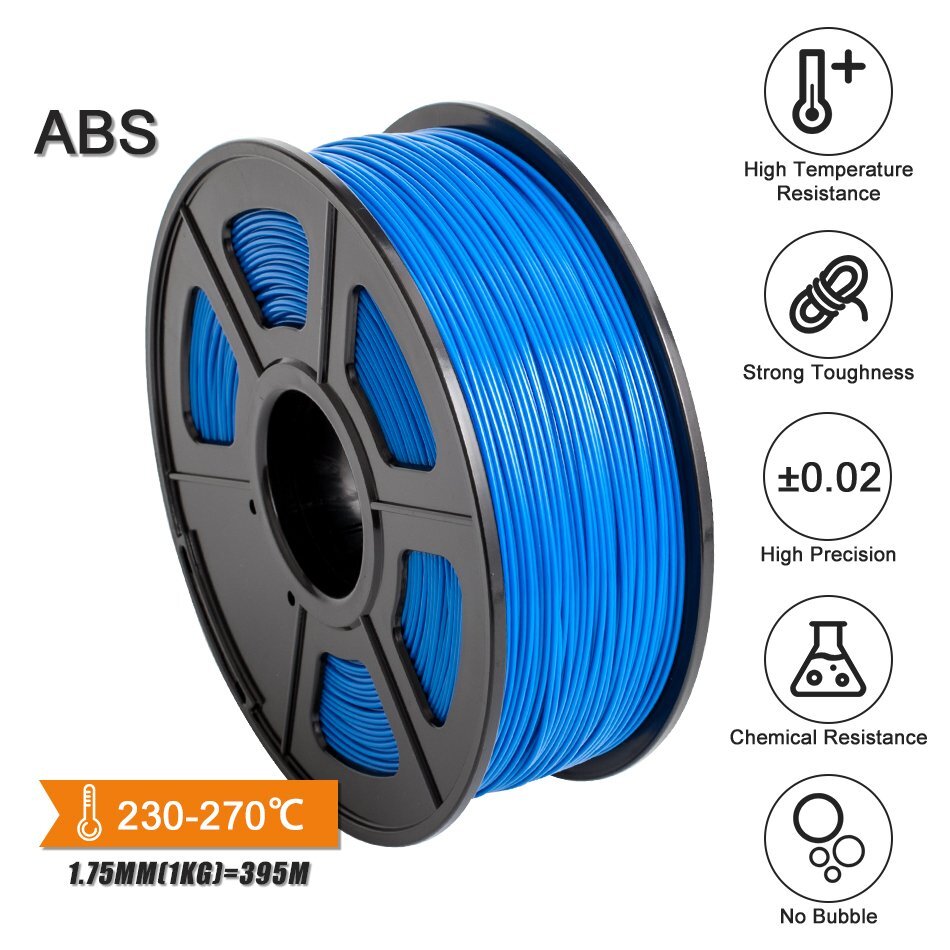 3D Printer Filament 3.00mm ABS 1kg 2.2lbs Multiple Color For MakerBot RepRap