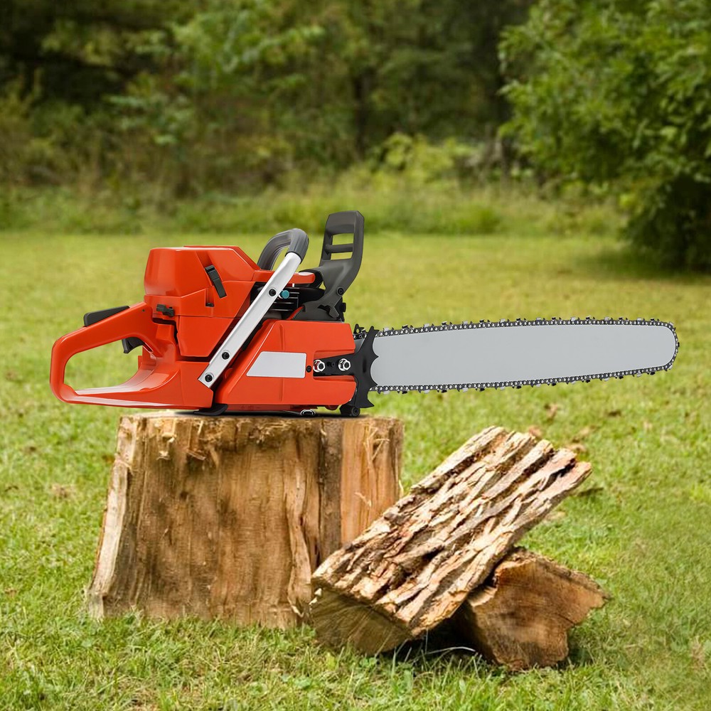 71cc Cordless Petrol Chainsaw with 28" Guide Bar - Powerful 2-Stroke Engine