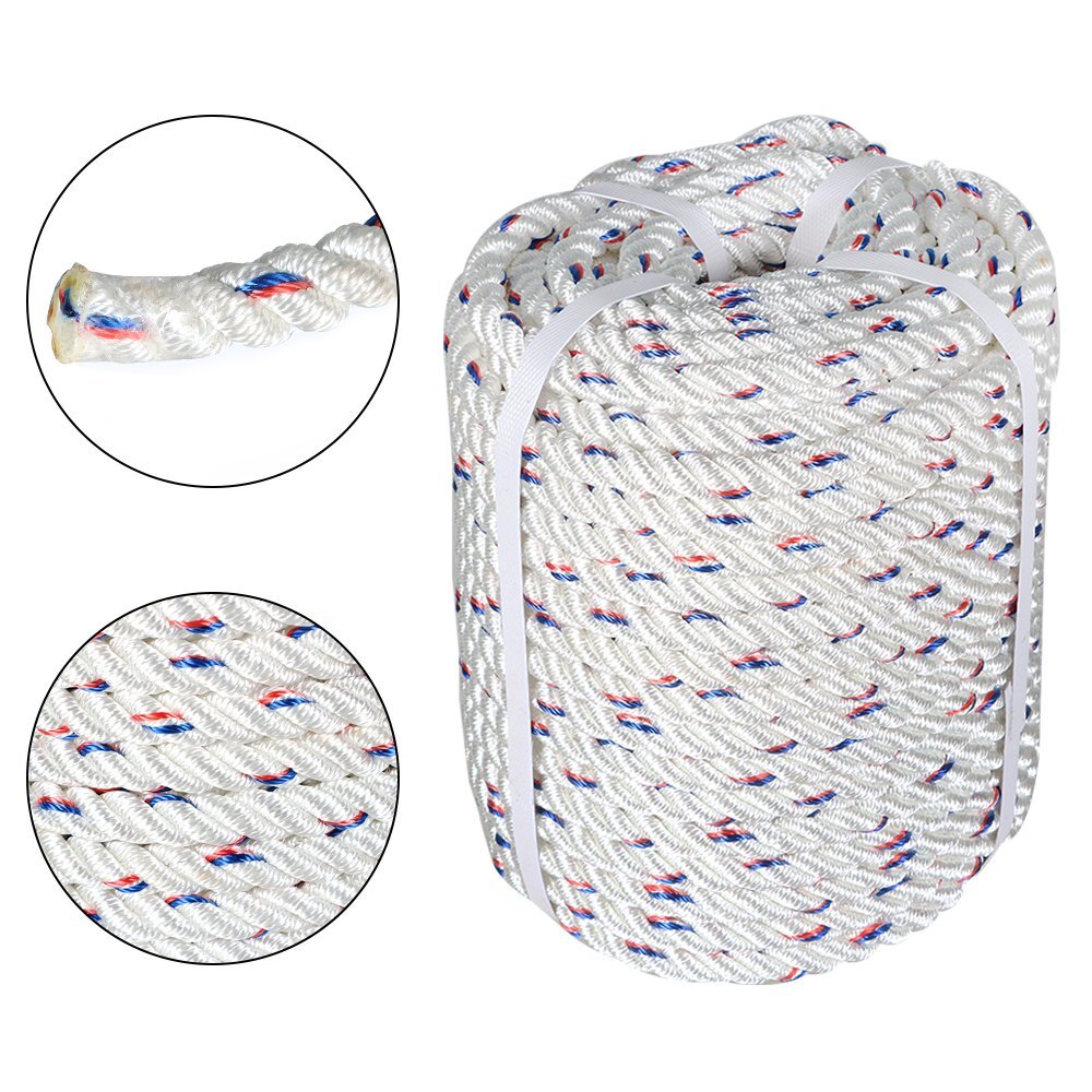 LABLT 5/8" Double Braid Polyester Rope 8600lbs Breaking Strength 5/8" x 150'