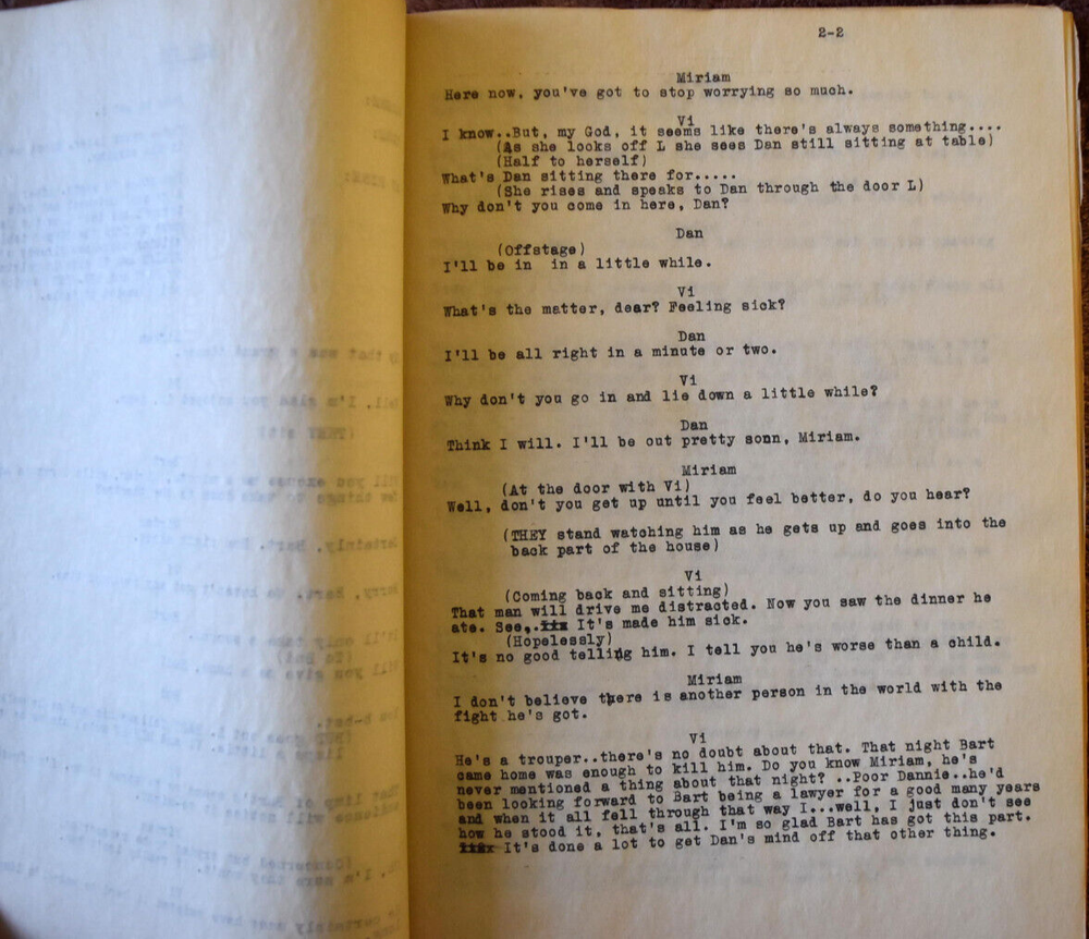 1930 Michael Raffetto "He's a Trouper in Three Acts" Unpublished Original Script