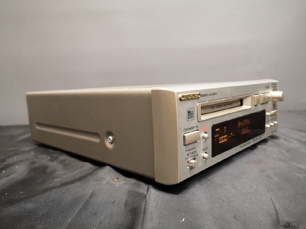 ONKYO MD-105X MD Mini Disc Recorder High Speed Audio System Silver tested