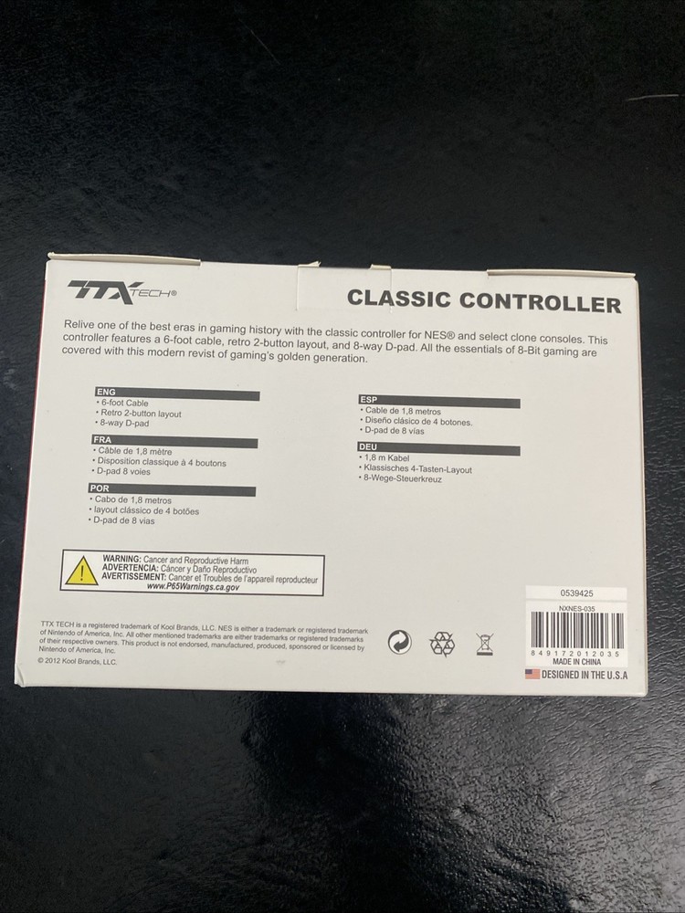 NES Wired Controller Black [TTX Tech] SEALED