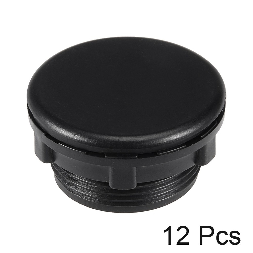12 Pack 30mm Black Plastic Push Button Switch Hole Panel Plugs