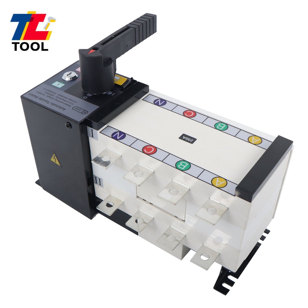 Automatic Transfer Switch 250A 4 Poles 110/220V ATS Grid To AC Generator