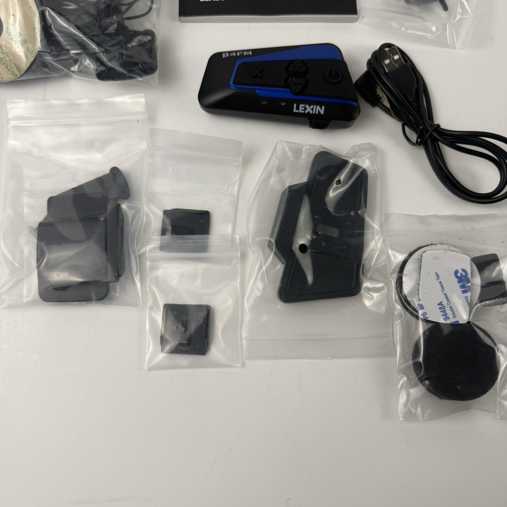 Lexin B4FM Motorcycle Bluetooth Intercom Single Unit Headset Communication