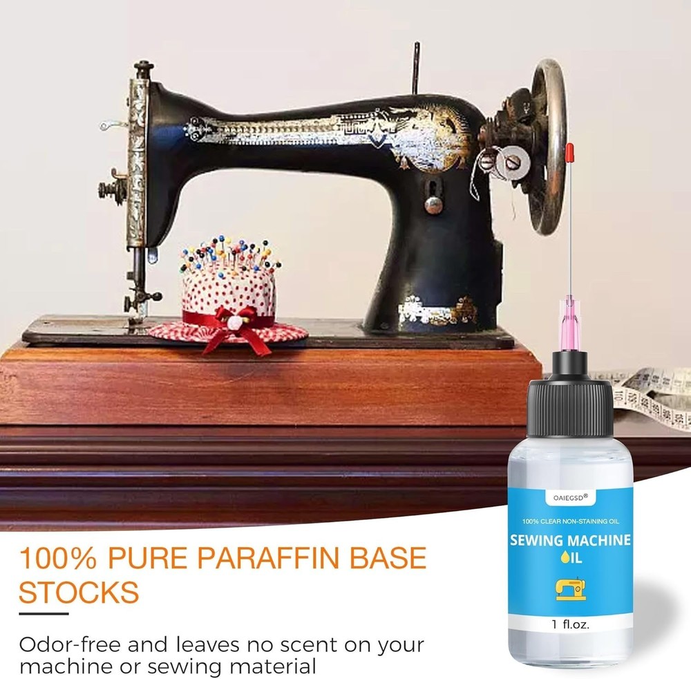 Precision 1oz Clear Sewing Machine Oil with Applicator & Brush
