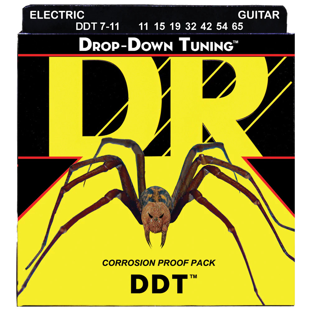 DR Strings DDT7-11 Drop-Down Tuning Electric 7-String Heavy 11-65