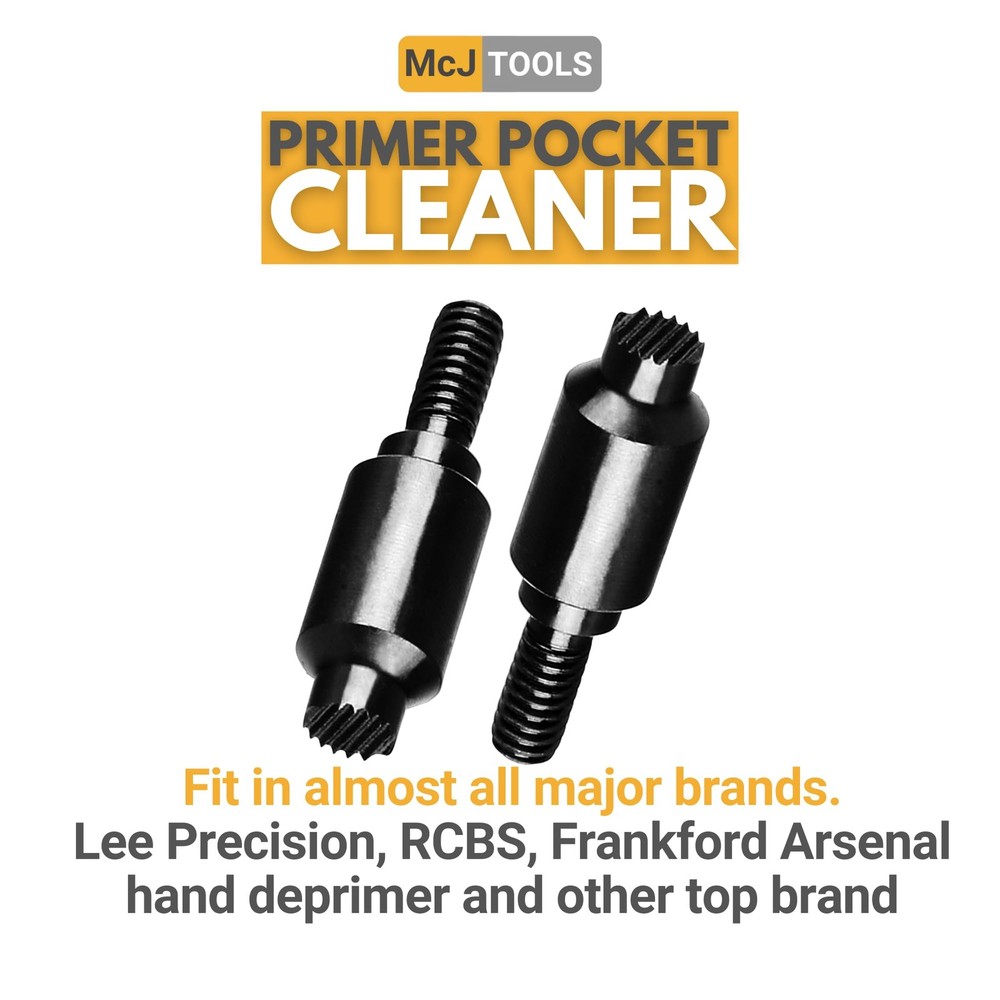 McJ Tools Reloading Primer Pocket Cleaners Large/Small PrimerPocketCleaner