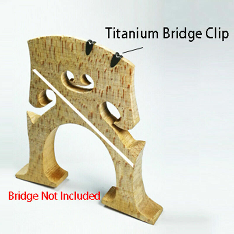 4 Pieces Cello Titanium Metal Bridge Clip A String Protector 0.05g