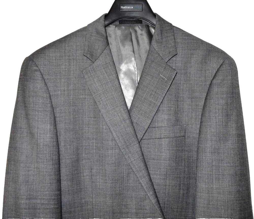 Chaps 100% Wool Blazer Sport Coat-44L, gray
