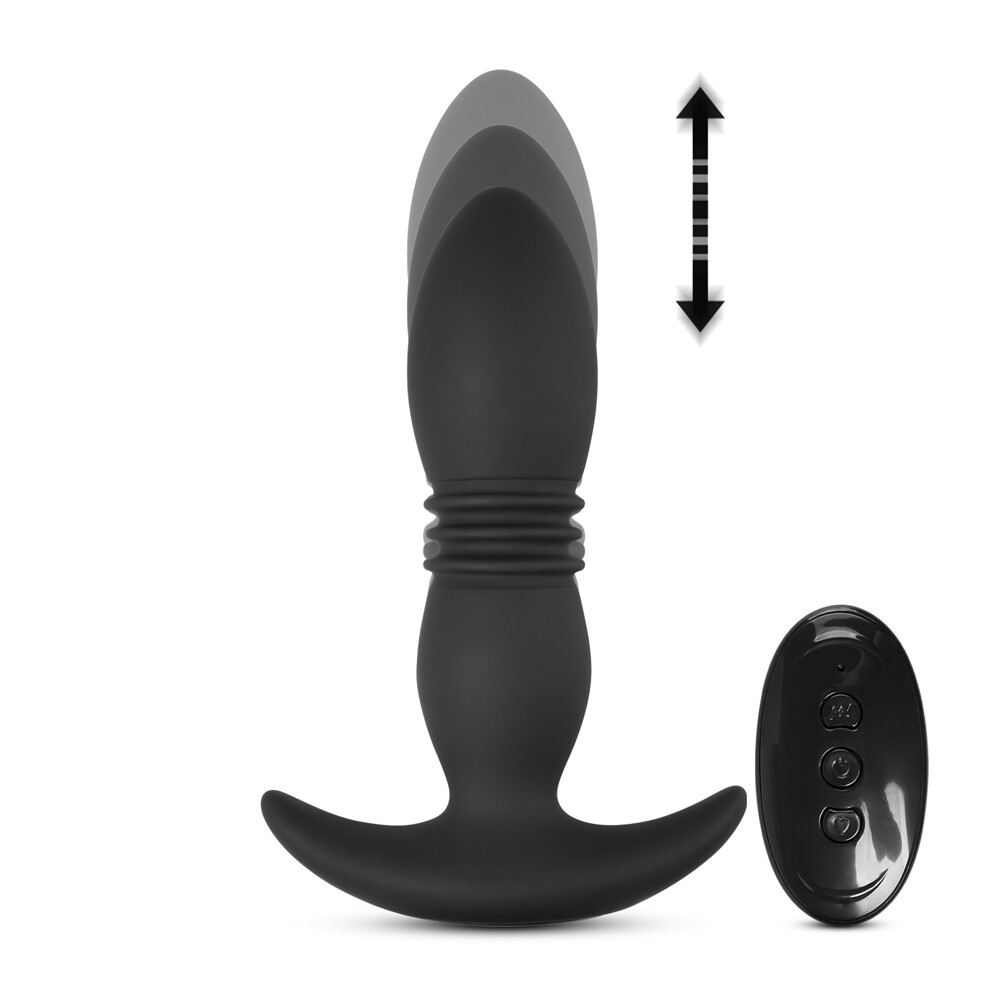 8 Speeds Remote Control Vibrating Anal Vibrator with Thrusting Function
