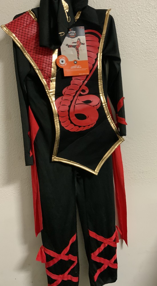 ⚡️Hyde & Eek Kids' Light-Up Snake Ninja Costume (Medium 8-10)