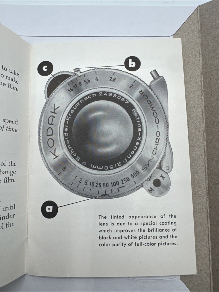 KODAK RETINA IIa CAMERA Instruction Operating Manual Guide