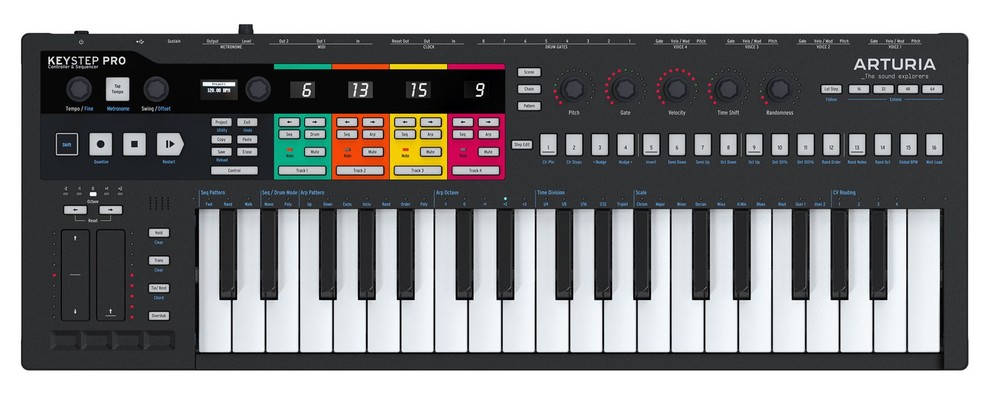 Arturia KEYSTEP PRO Black Polyphonic Sequencing Midi/USB Keyboard Controller+Bag