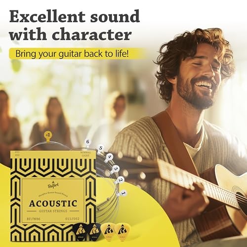 quality acoustic 1 set – 6 strings + extra 1st E (.011/.052) Phosphor Bronze