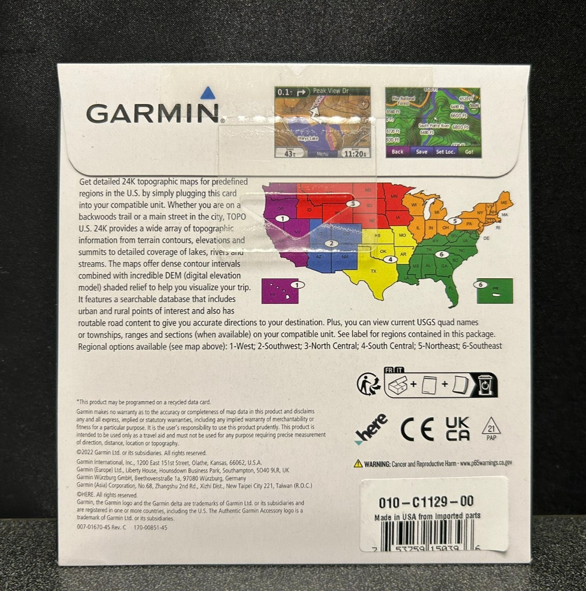 NEW Garmin TOPO US 24k West 010-C1129-00 FREE SHIPPING
