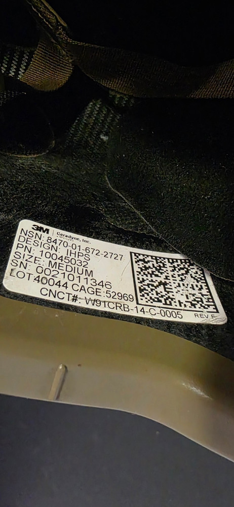 Helmet 3M IHPS Ba..... Size: MEDIUM