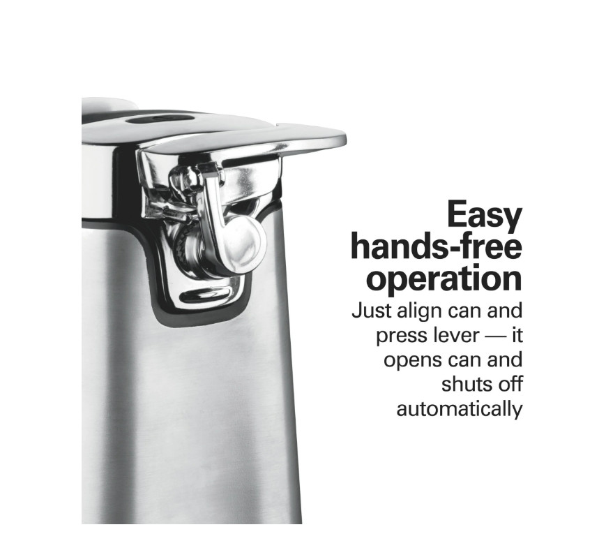 Hamilton Beach SureCut Automatic Electric Can Opener with Multi Tool, Stainless