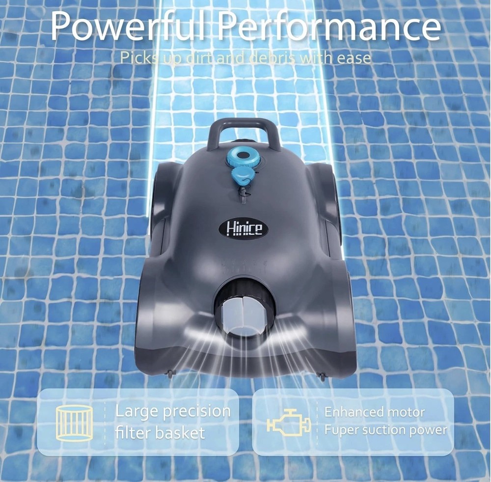 Cordless Robotic Pool Cleaner/Automatic Pool Vacuum Robot for Above & Inground