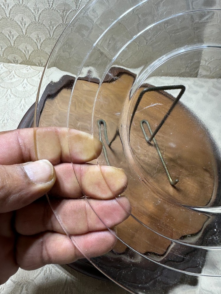 Vintage Clear Patterned Salad Plate- 8.25 Inches Diameter
