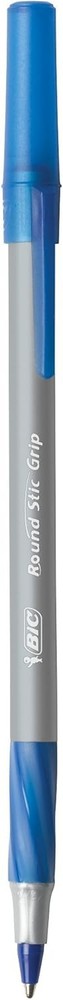 BIC Round Stic Blue Ballpoint Pens, Medium, 12-Pack