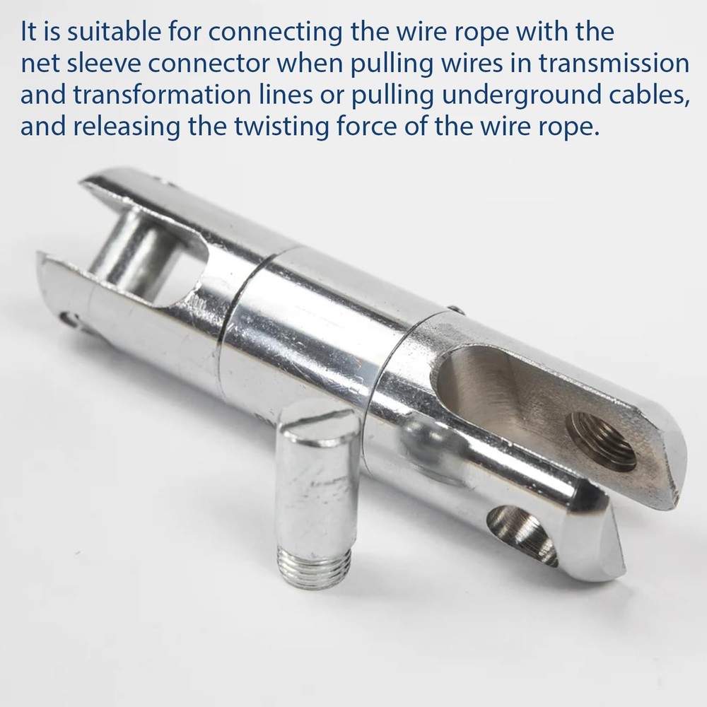 1T Wire Pulling Tools, Wire Line Rope Ball Bearing Swivel Cable Pulling Grip,...