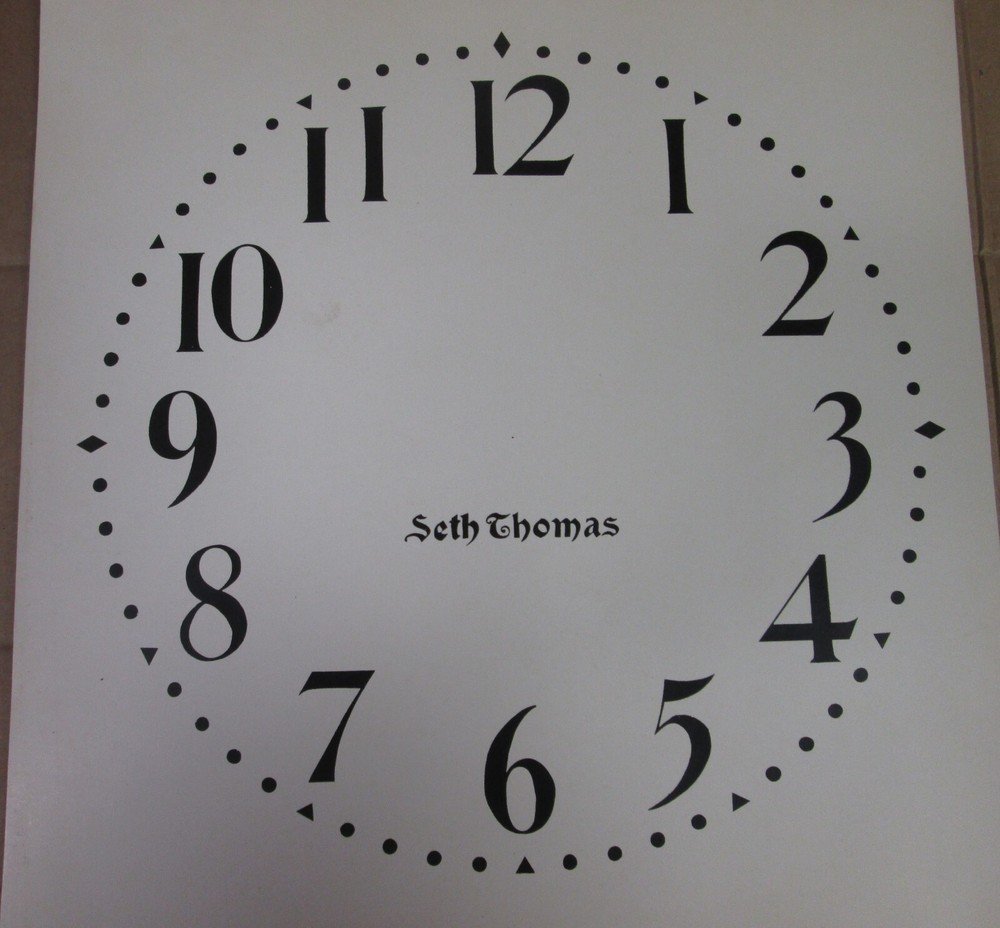 S THOMAS Paper Clock Dial Roman Numbers 1 1 - 1/2"