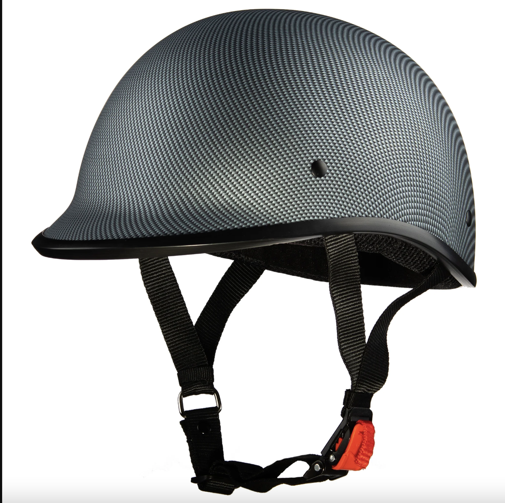 WCL Polo Carbon Motorcycle Half Helmet Small & Light DOT Approved SkullCap