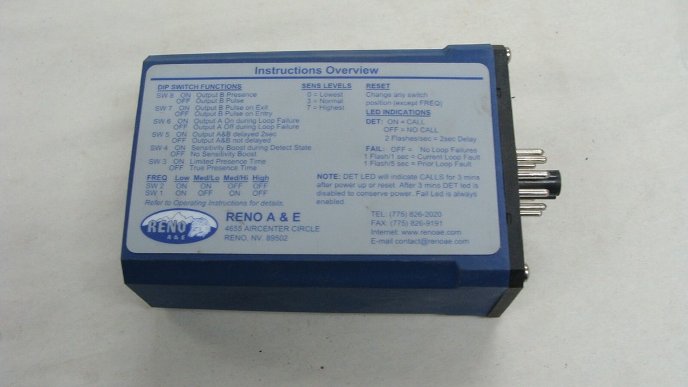 RENO A&E BXLP BX-LP VEHICLE LOOP DETECTOR Low Voltage or Solar 12V