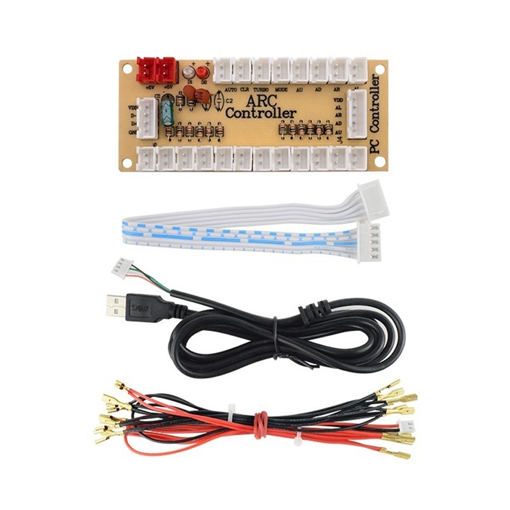 USB Arcade Encoder Zero Delay PC to Joystick 5Pin MAME Sanwa Push Button+Cable