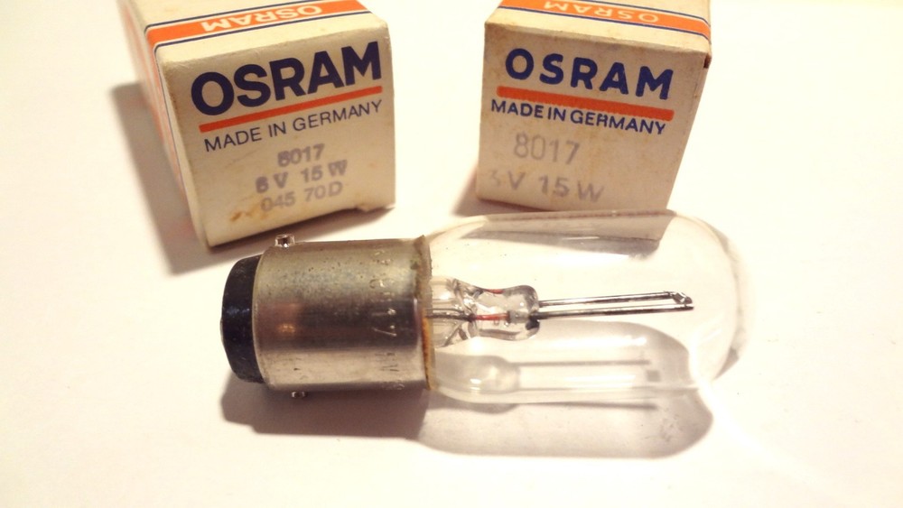 OSRAM BULBS # 8017 6VOLT 15 WATT QTY (2ea)