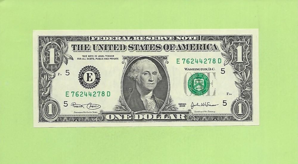 2003 ..UNCIRC $1  E 7624 4278 D .... 2003 $1  E-D      NICE NOTE     FRN