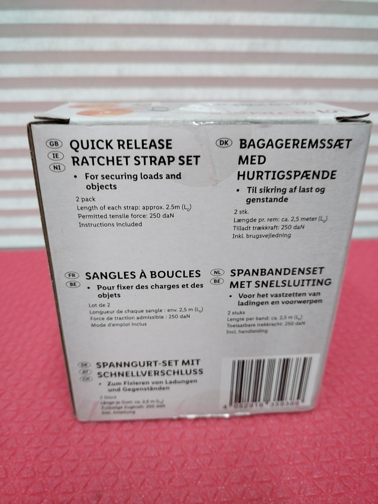 ULTIMATE SPEED TIDE & QUICK RELEASE RATCHET STRAP SET 2 PACK 2.5M 250daN 🚗🔩