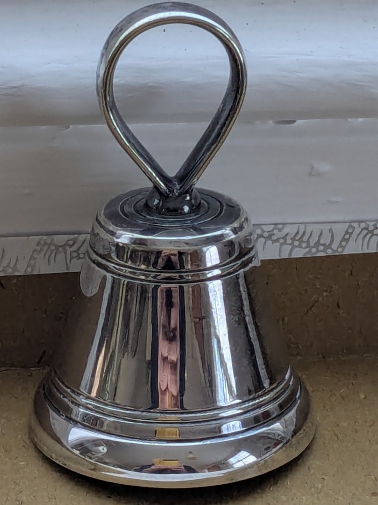 Ideal silver-plated small table bell for summoning attention